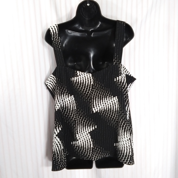 KENNETH COLE Retro Dot Lined Sleeveless Blouse NWT Sz XXL - Picture 3 of 15